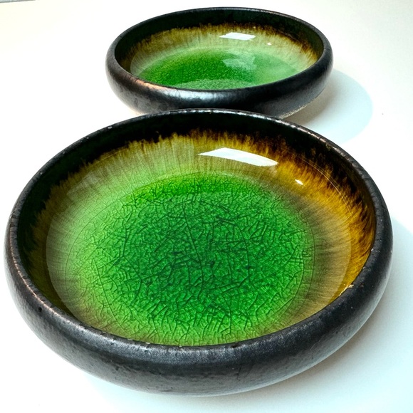 Kilin Ice Cracked Glazed Stoneware (Set-of-2) 6” Appetizer Dish - Picture 10 of 14